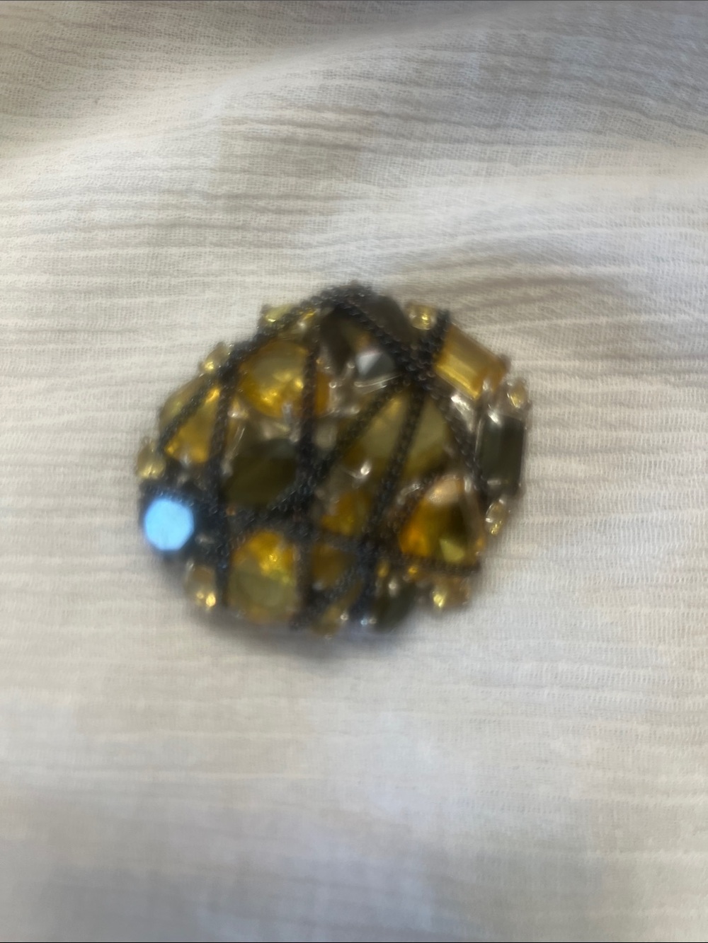Stella. And Dot Women’s Amber Crystal Cluster Brooch - Gold-Tone